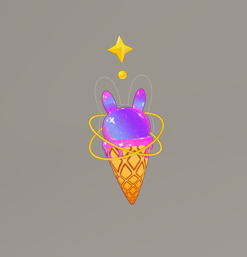 Universe_bunny_earrings