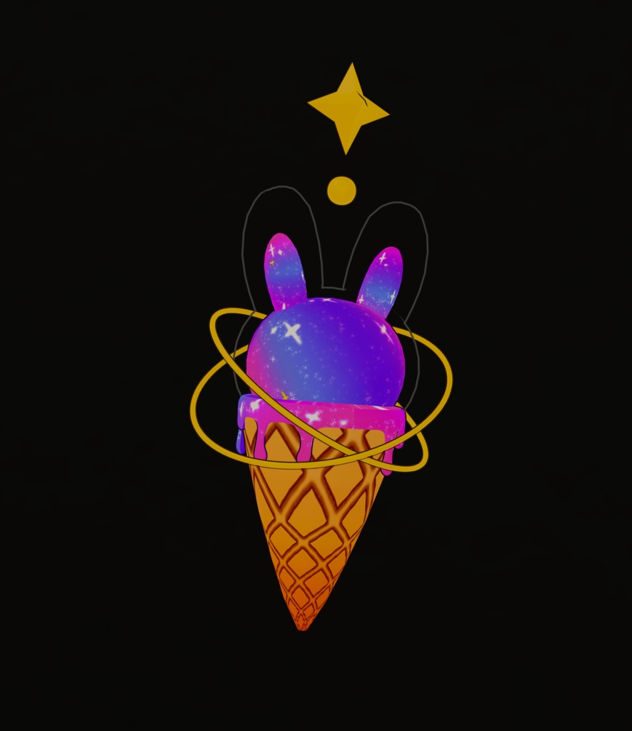 Universe_bunny_earrings