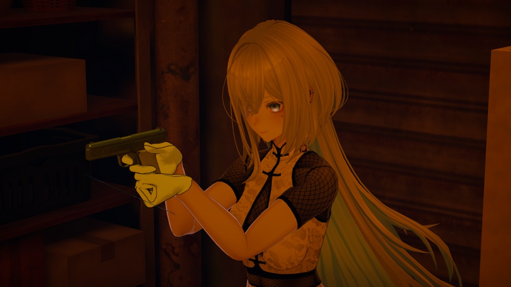 AIT_Type72_9mmAuto_GunGimmick【射撃ギミック、パーティクル,ハンドサイン設定済み】