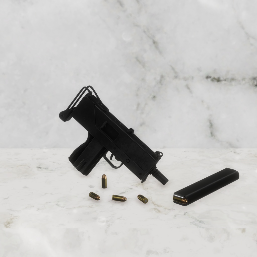 AIT_MAC-10_GunGimmick【射撃ギミック、パーティクル,ハンドサイン設定済み】