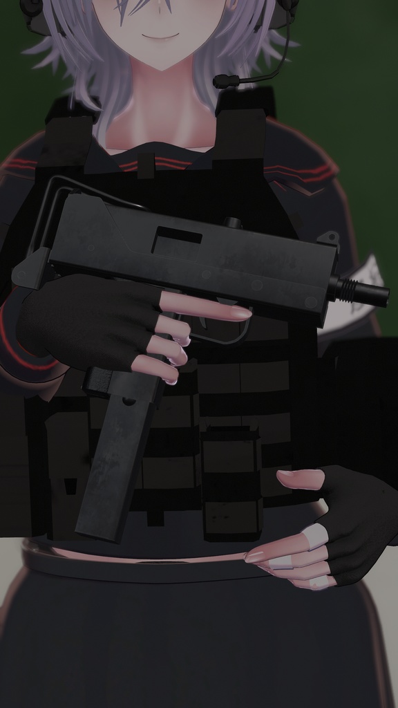 AIT_Ingram MAC-11_GunGimmick【射撃ギミック、パーティクル,ハンドサイン設定済み】