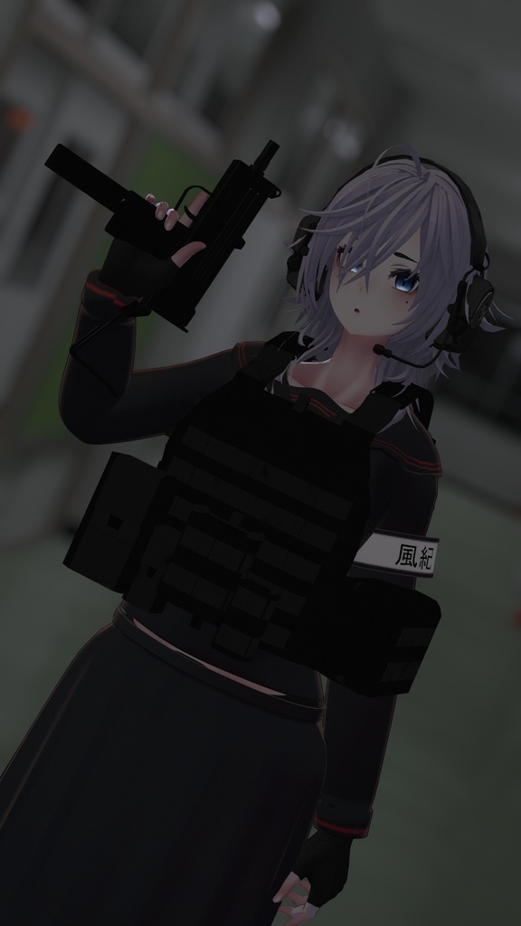 AIT_Ingram MAC-11_GunGimmick【射撃ギミック、パーティクル,ハンドサイン設定済み】