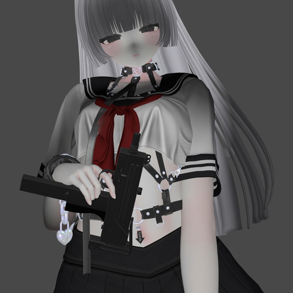 AIT_Ingram MAC-11_GunGimmick【射撃ギミック、パーティクル,ハンドサイン設定済み】