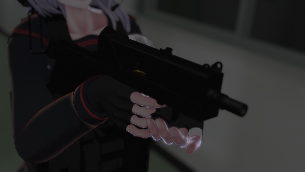 AIT_Ingram MAC-11_GunGimmick【射撃ギミック、パーティクル,ハンドサイン設定済み】
