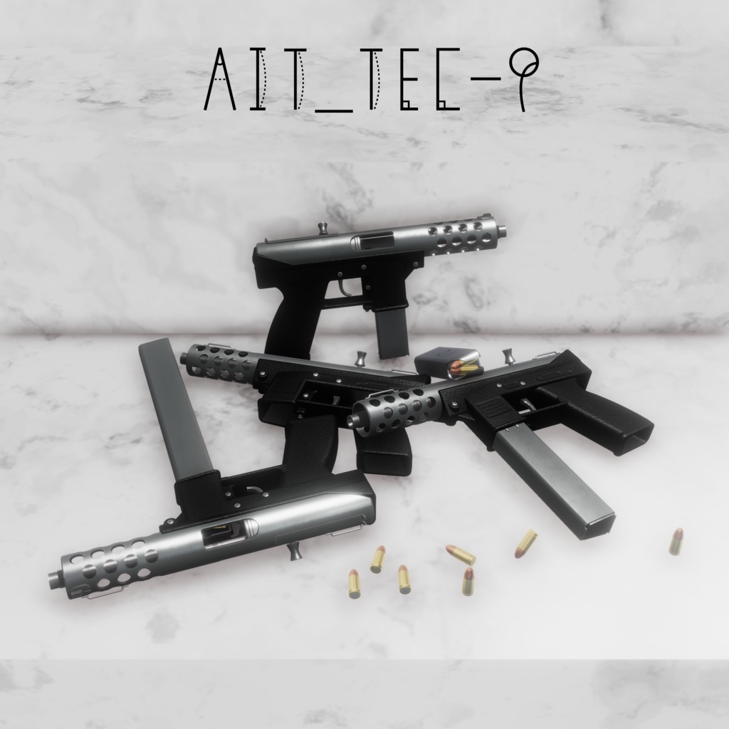 AIT_TEC-9【射撃ギミック、パーティクル,ハンドサイン設定済み】