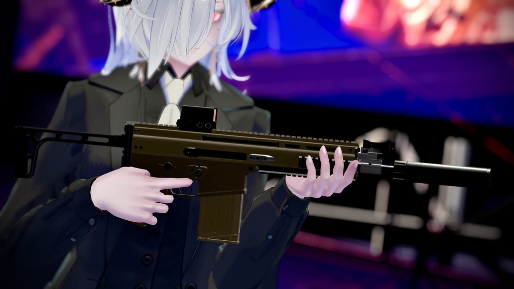 AIT_SCAR-H CQC【射撃ギミック、パーティクル,ハンドサイン設定