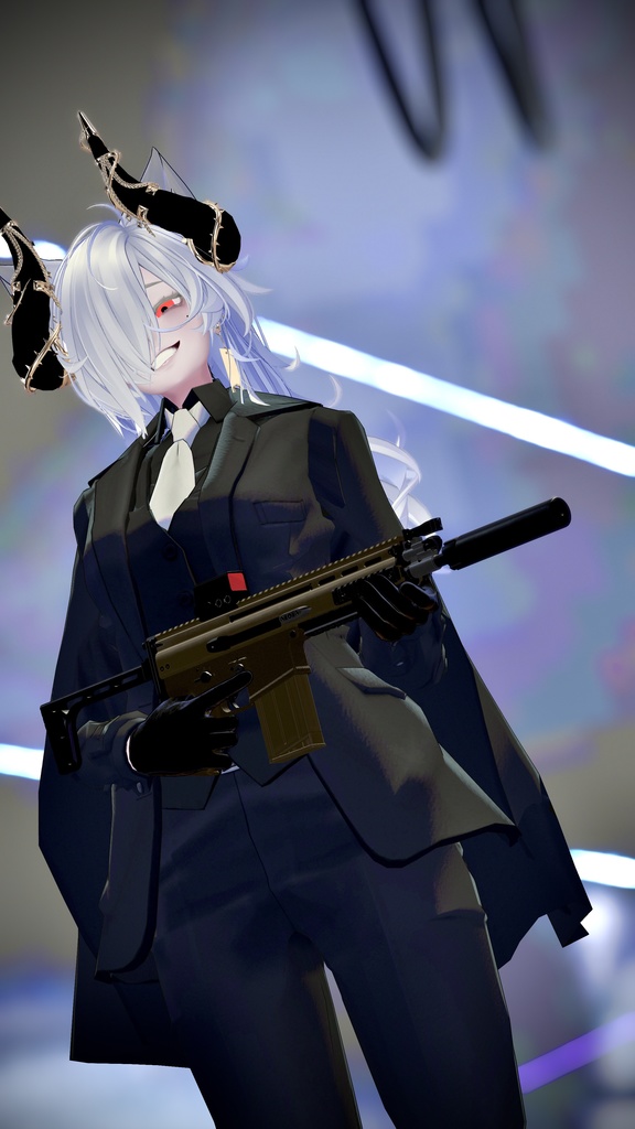 AIT_SCAR-H CQC【射撃ギミック、パーティクル,ハンドサイン設定済み】