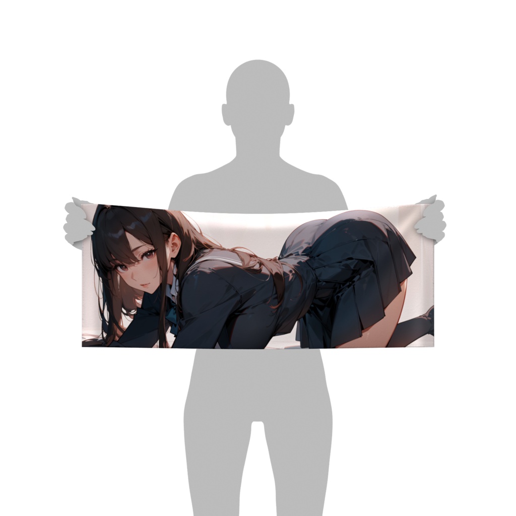 制服女子フェイスタオル