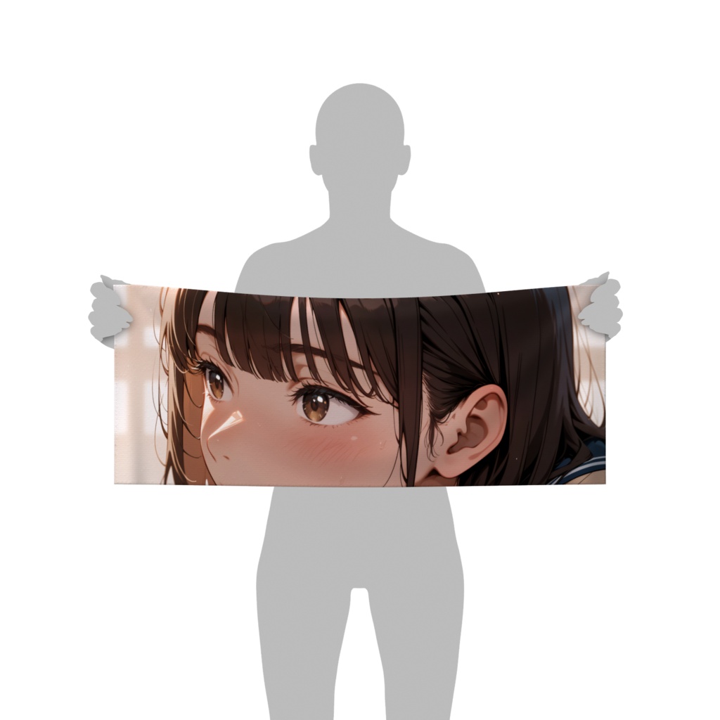 制服女子フェイスタオル