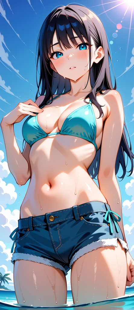 ビキニ女子フェイスタオル