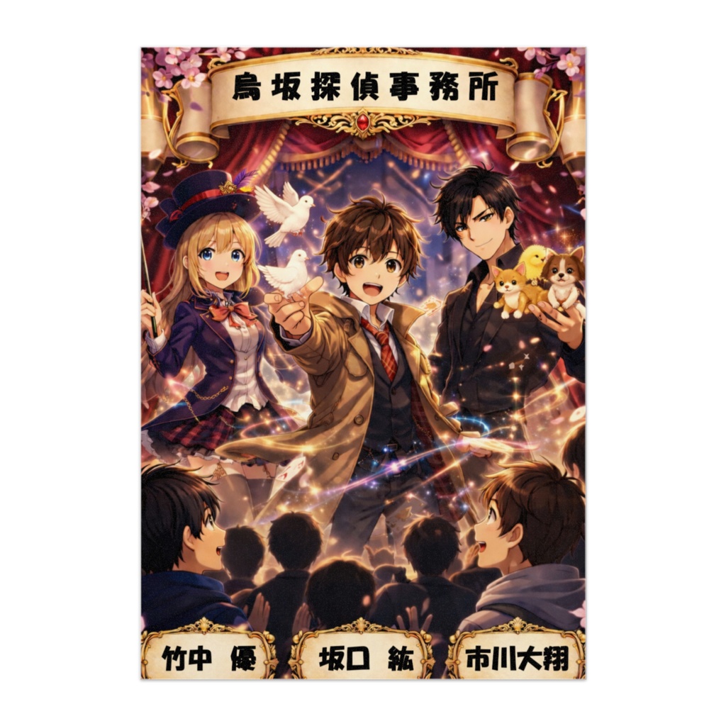 鳥坂探偵事務所 公式ポスター ～盛大なマジックショー～（名前付き）