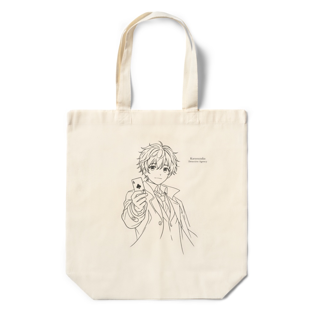烏坂探偵事務所 キャラクター線画 トートバッグ