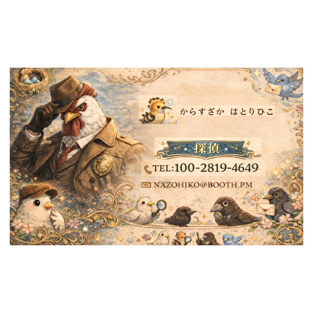【創作】烏坂探偵事務所 オリジナル名刺