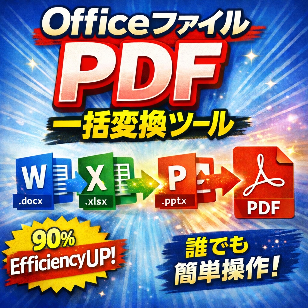 【一括PDF変換】Word・Excel・PowerPointをまとめてPDF化｜初心者OKツール