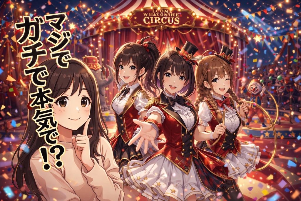 「マジでガチで本気で!?」 華麗なるサーカスガールズ アートポスター