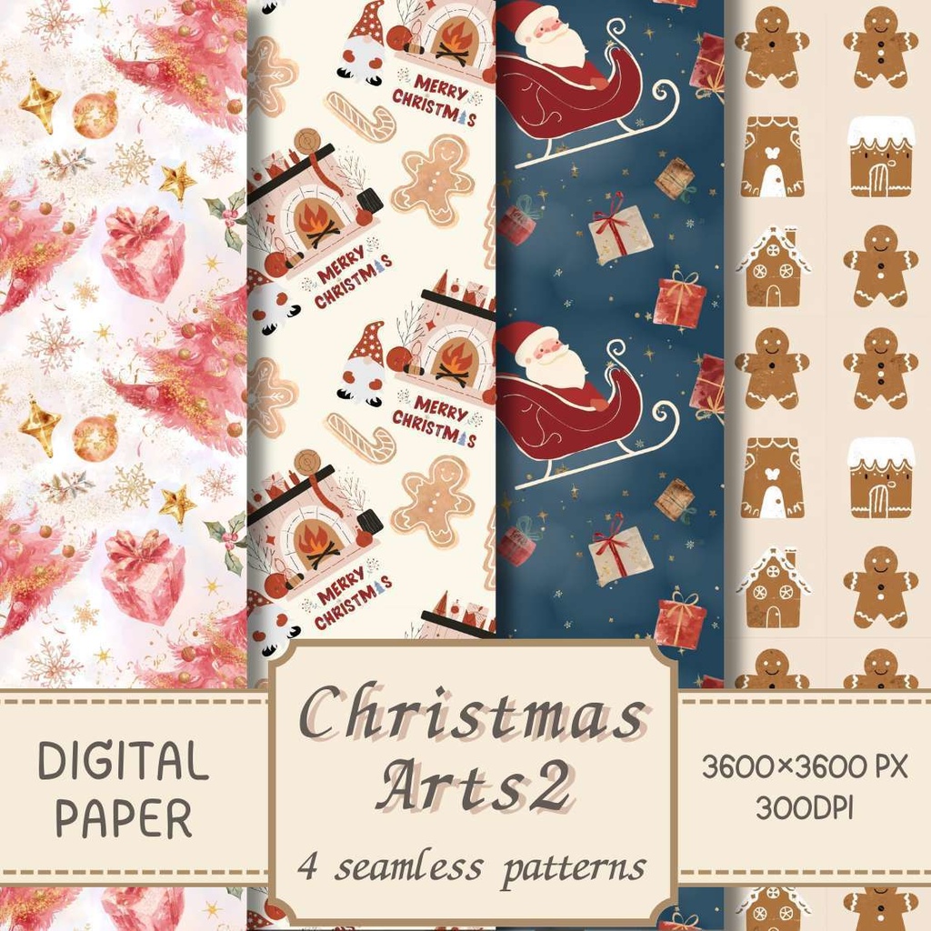 Christmas Arts2 digital paper