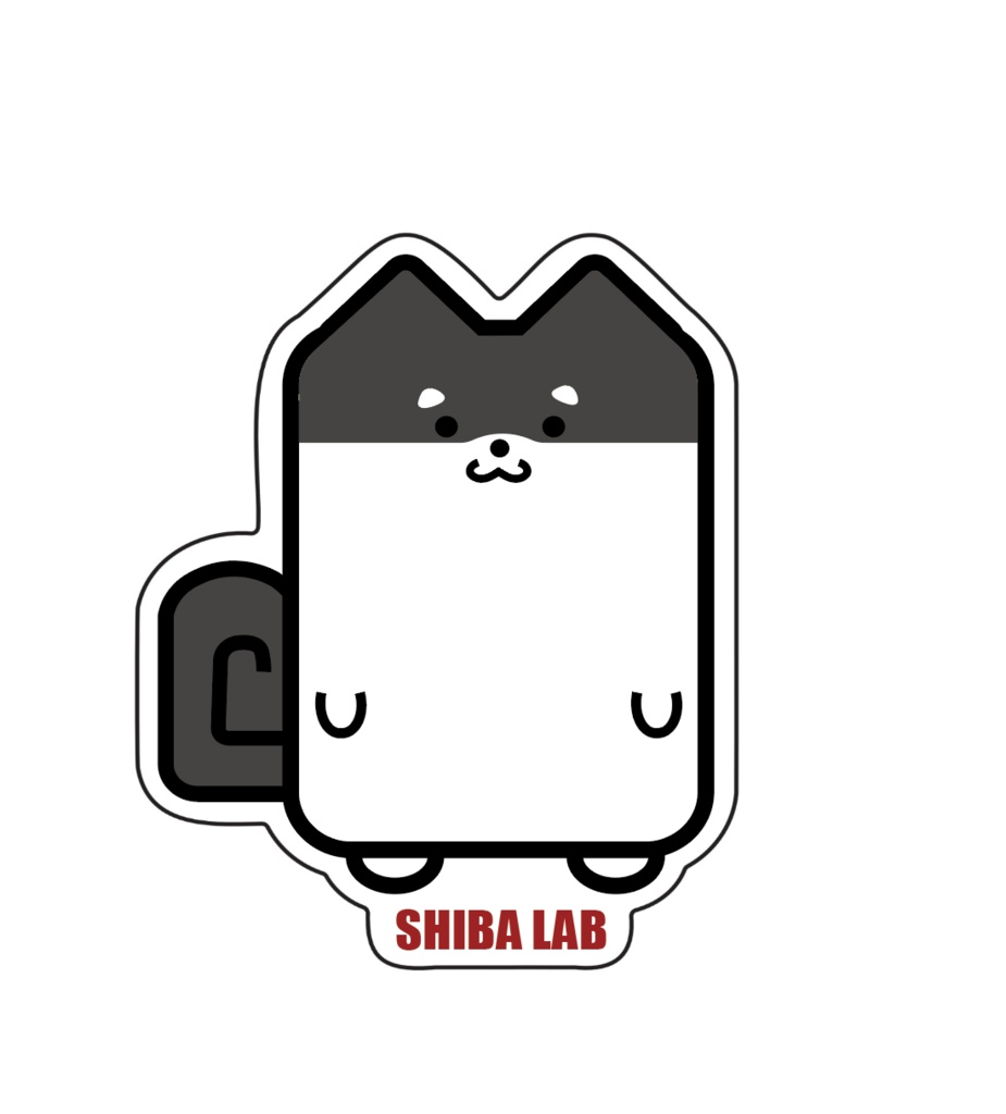 しばいぬステッカー　黒