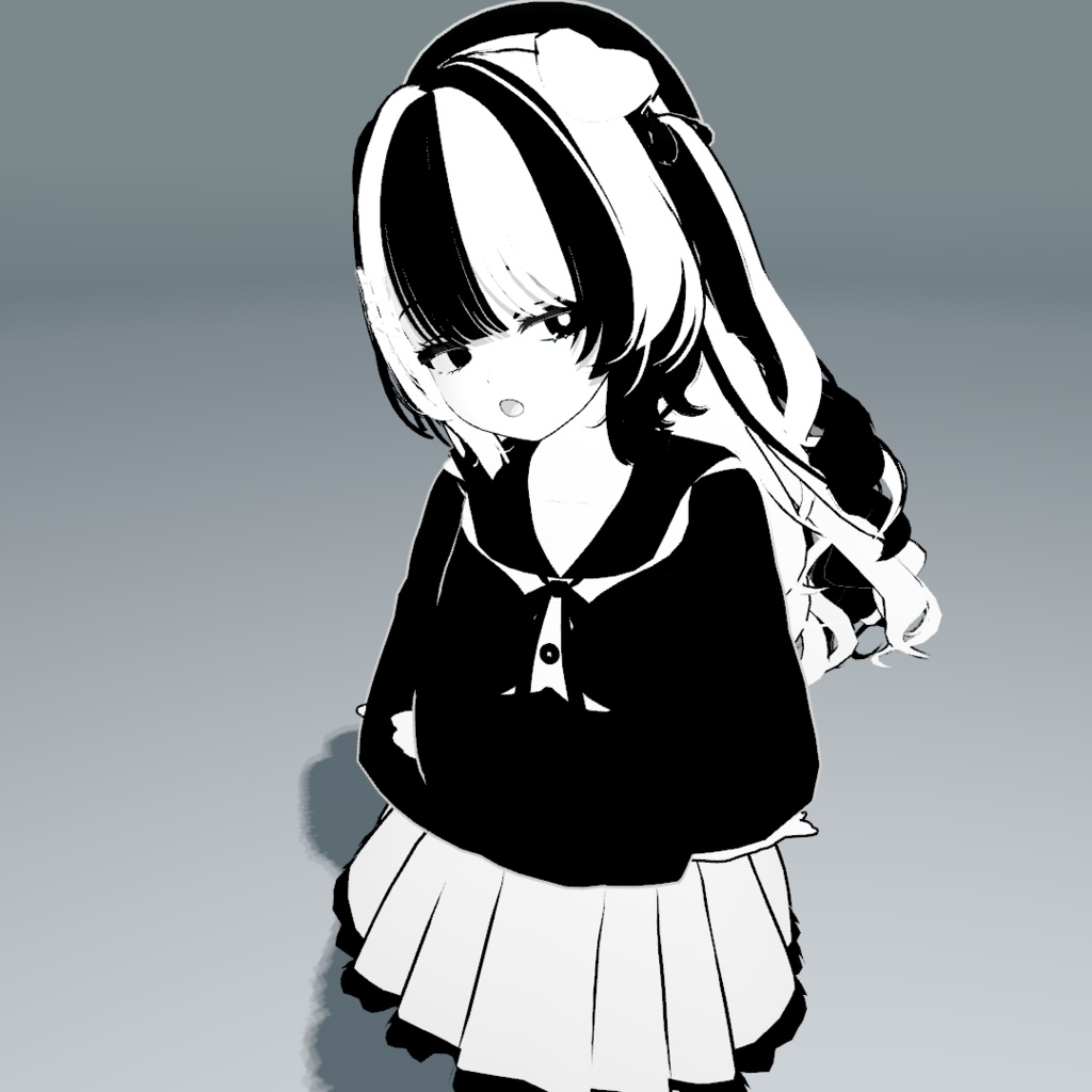 ちゆChiyu専用 モノクロセルルック風マテリアル