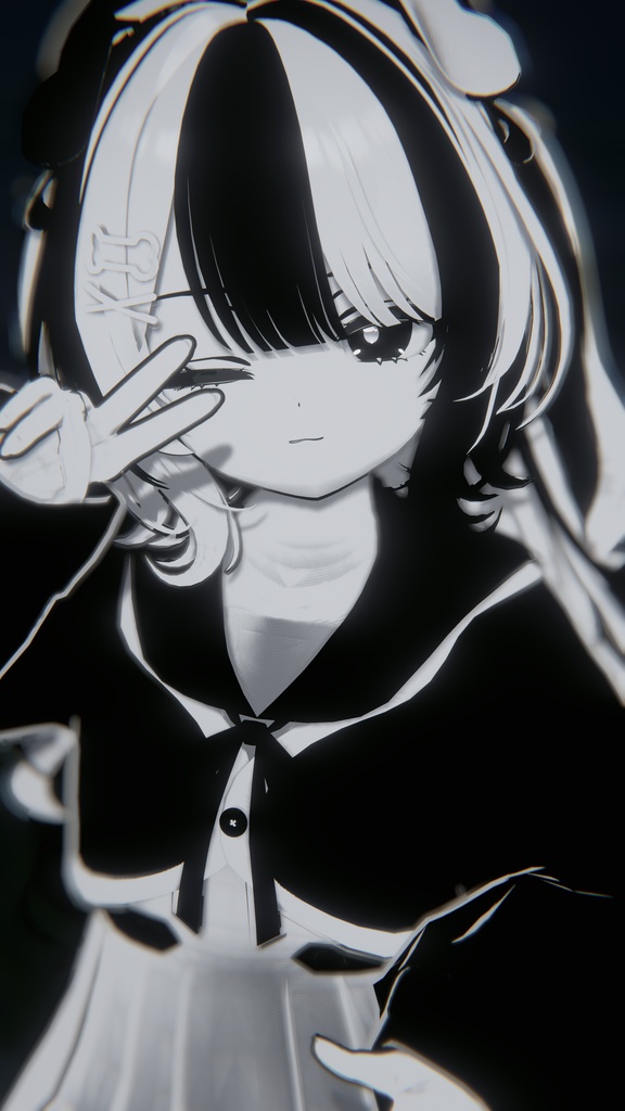 ちゆChiyu専用 モノクロセルルック風マテリアル