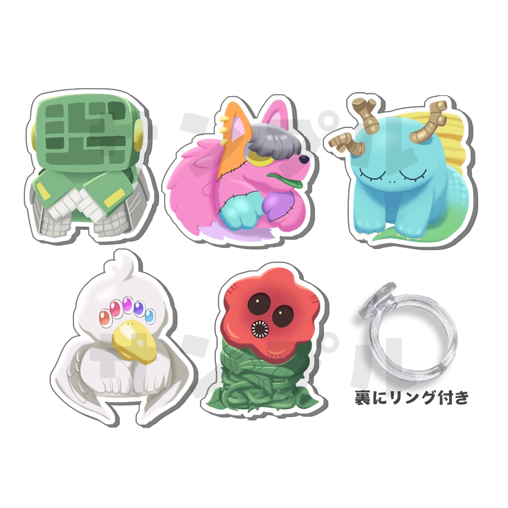 [ 18TRIP ]季肋指人形風アクリルリング