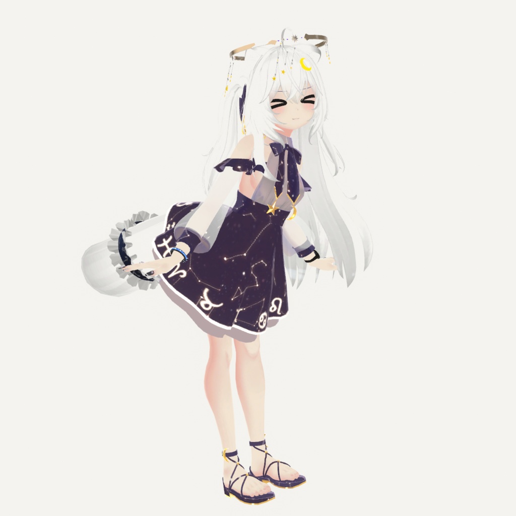 【VRC想定】【星座柄】 狐雪ちゃん用 しっぽ アクセサリー