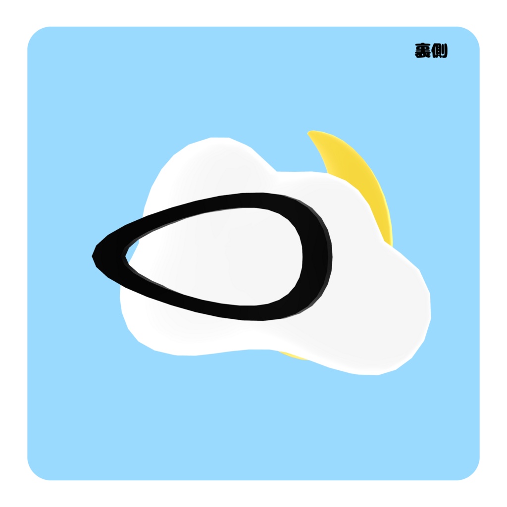 【VRC想定】月と星の髪飾り