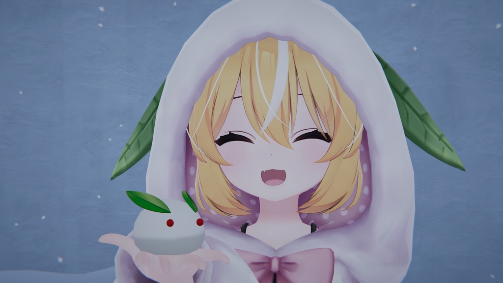 【無料】3Dモデル 雪うさぎ