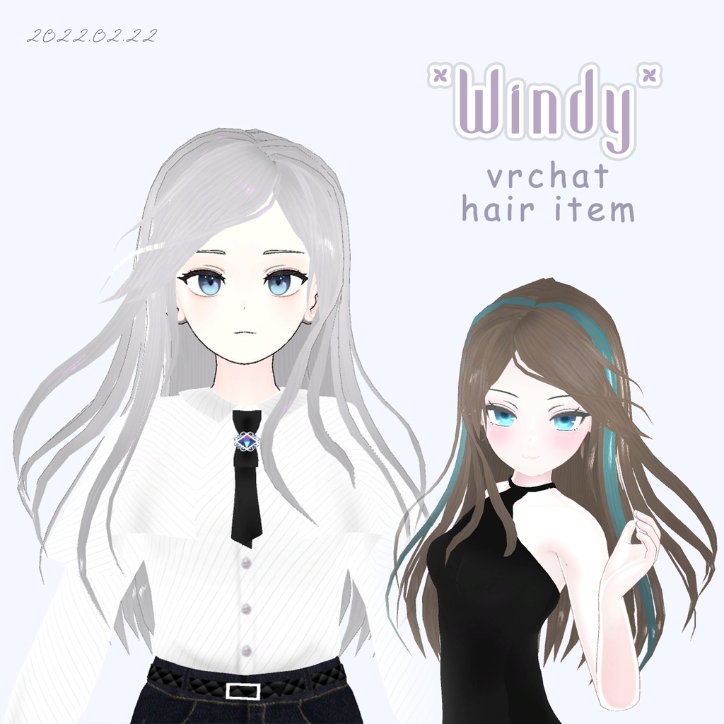 【VRC】 *Windy* (hair)