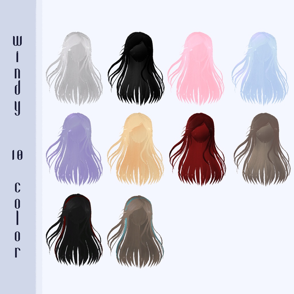 【VRC】 *Windy* (hair)