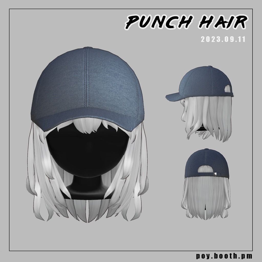 【VRC】 Punch Hair (11 Avatars)