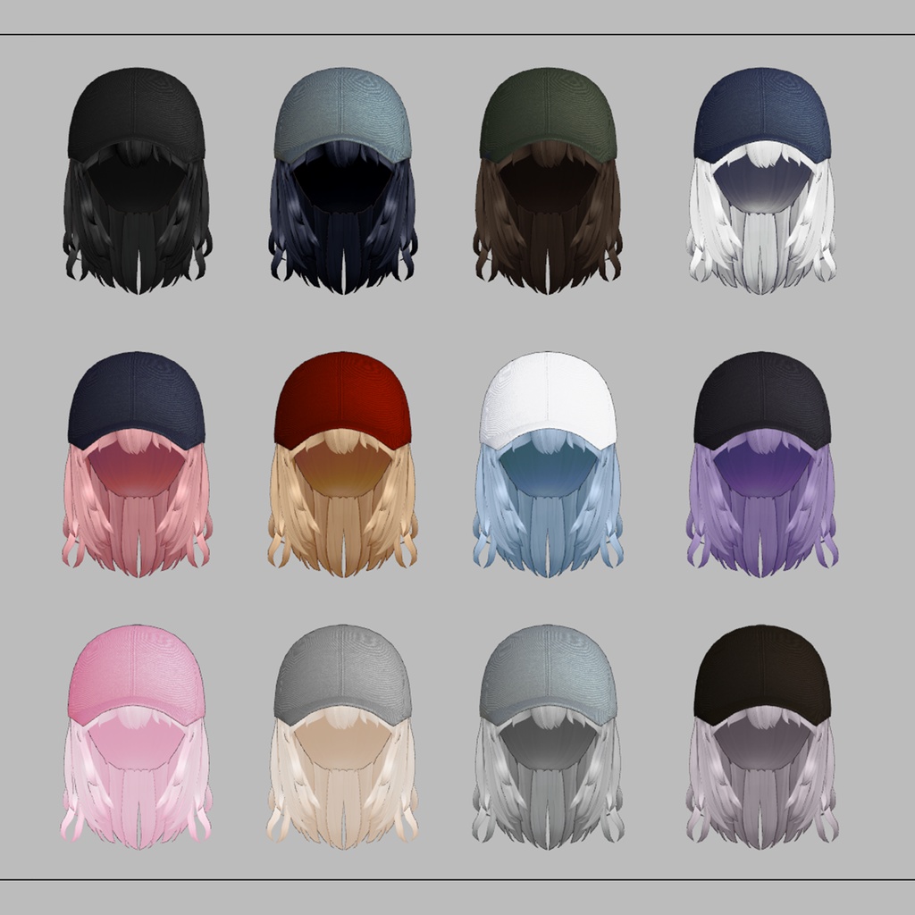 【VRC】 Punch Hair (13 Avatars)