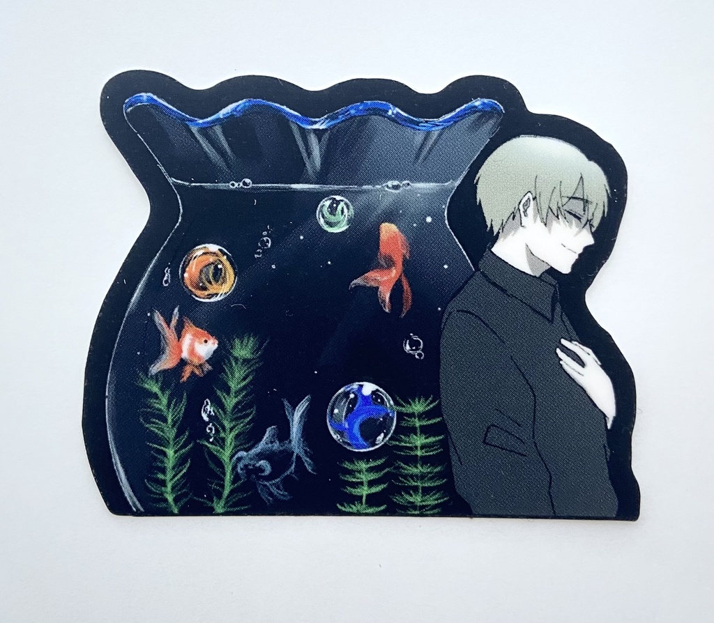 【ステッカー】金魚鉢