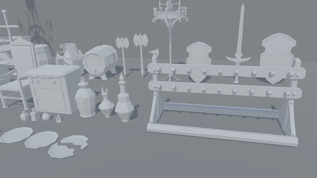 Medieval Dungeon/Castle LowPoly Stylized assets