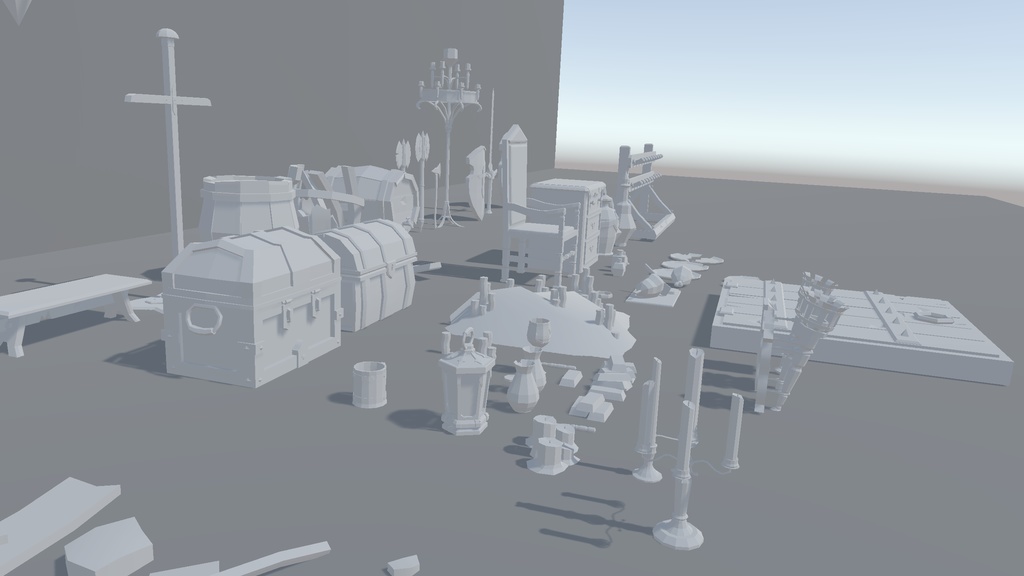 Medieval Dungeon/Castle LowPoly Stylized assets