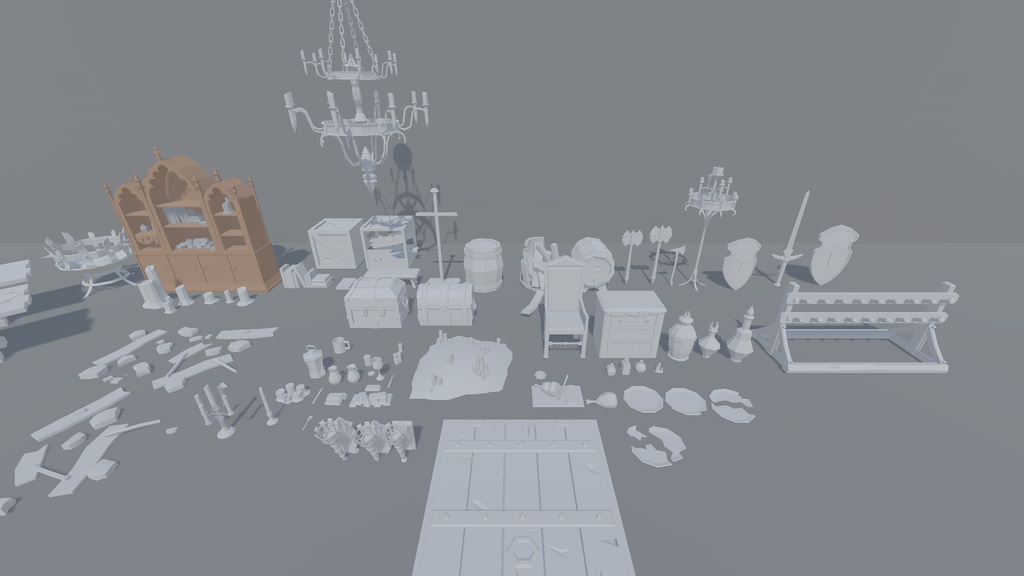 Medieval Dungeon/Castle LowPoly Stylized assets