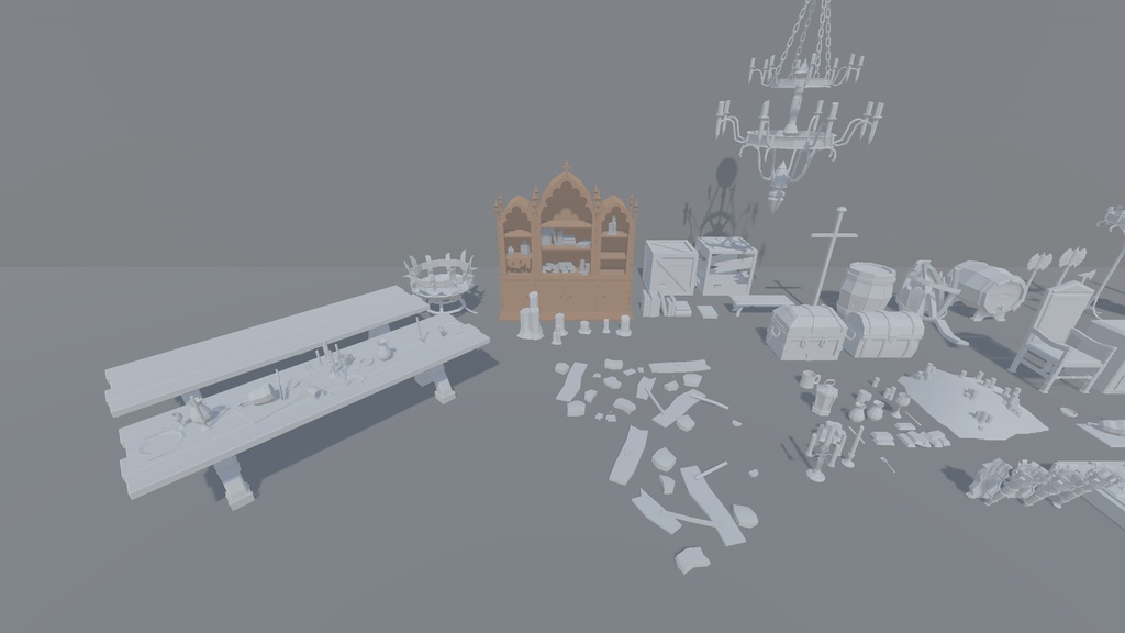 Medieval Dungeon/Castle LowPoly Stylized assets