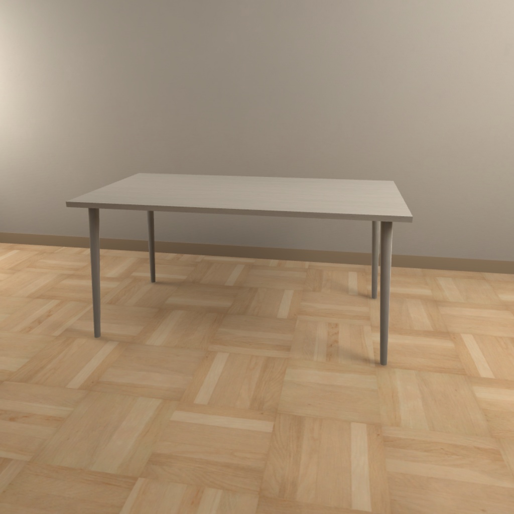 【VRChat向け】ホワイトウッドテーブルA