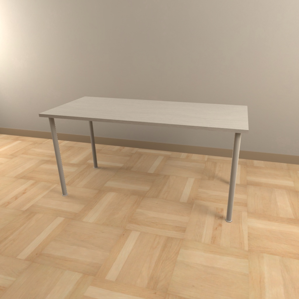 【VRChat向け】ホワイトウッドテーブルB