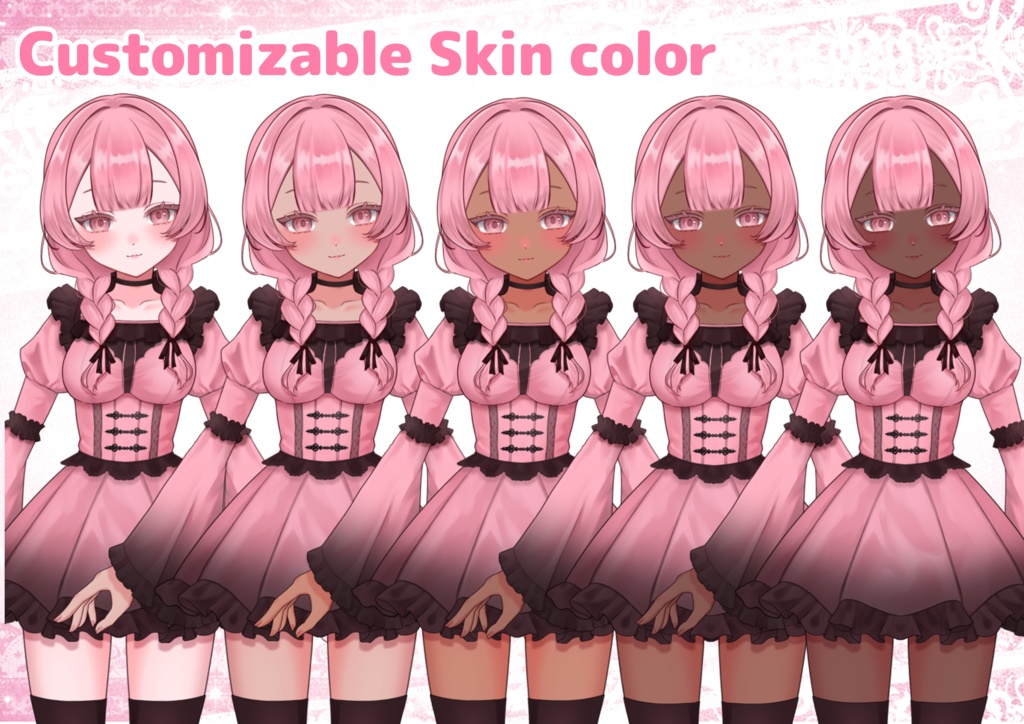 【汎用カスタムモデル】ロリータ風女の子【VTS対応】