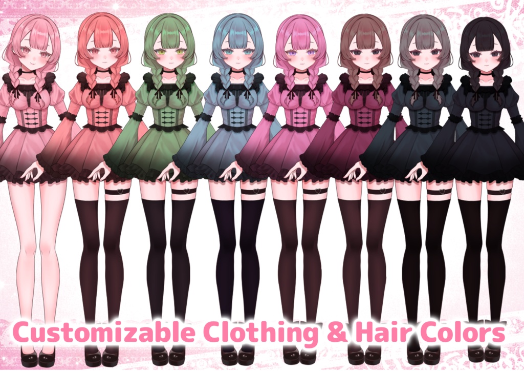 【汎用カスタムモデル】ロリータ風女の子【VTS対応】