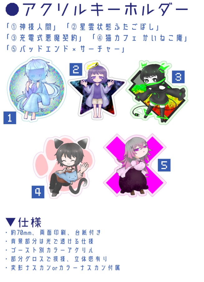 アクリルキーホルダー(全5種)