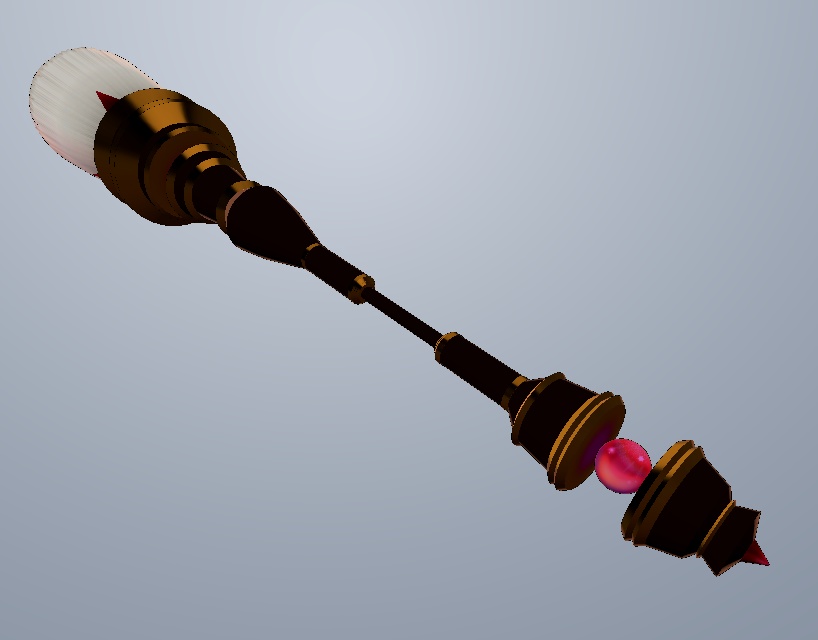 【3Dモデル】大筆【墨パーティクル付き】