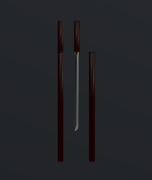 【3Dモデル】仕込み刀