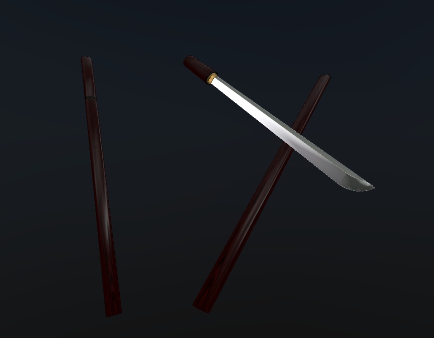 【3Dモデル】仕込み刀