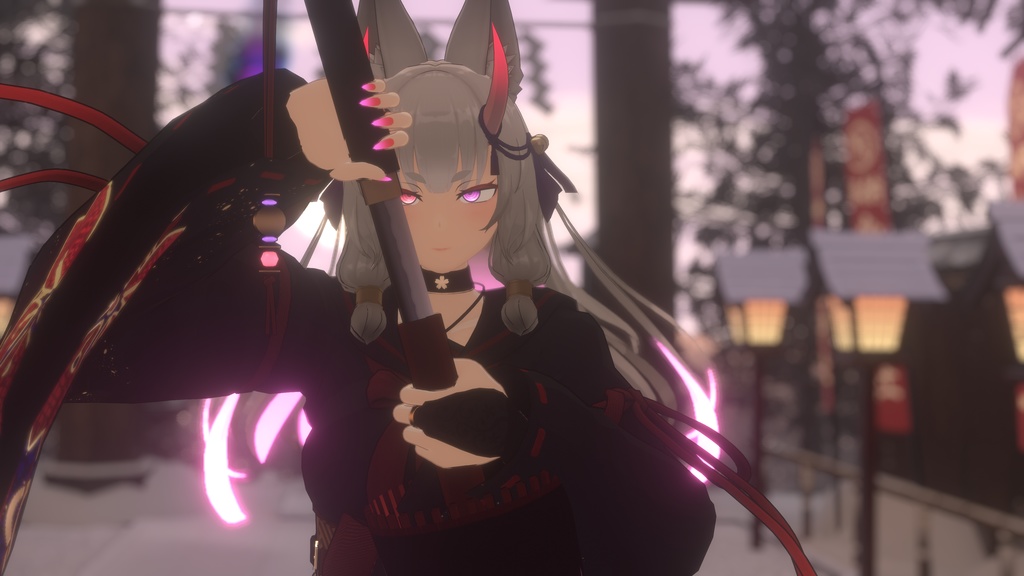 【3Dmodel】仕込み刀 隠妖丸【ModularAvatarギミック付】/Preparation sword【MAGimmick included】