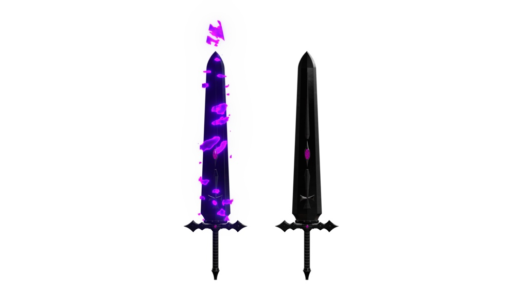 【3Dモデル】赫玉の黒鉄【エフェクト付き】