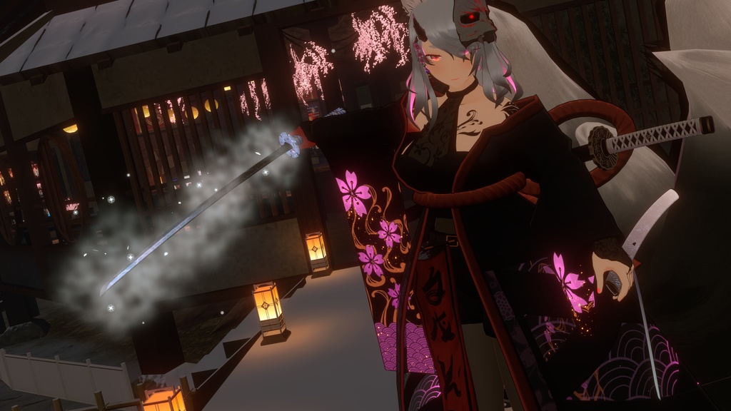 【3Dmodel】冰刃 雪那【ModularAvatarギミック付】/Ice Blade SETSUNA【Effect included】