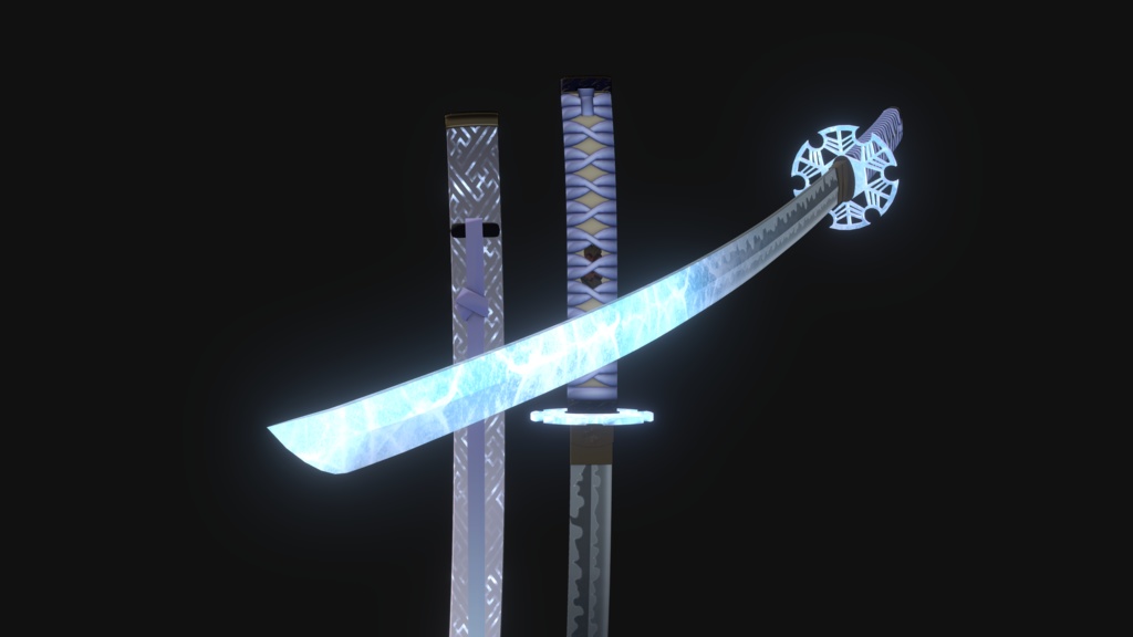 【3Dmodel】冰刃 雪那【ModularAvatarギミック付】/Ice Blade SETSUNA【Effect included】