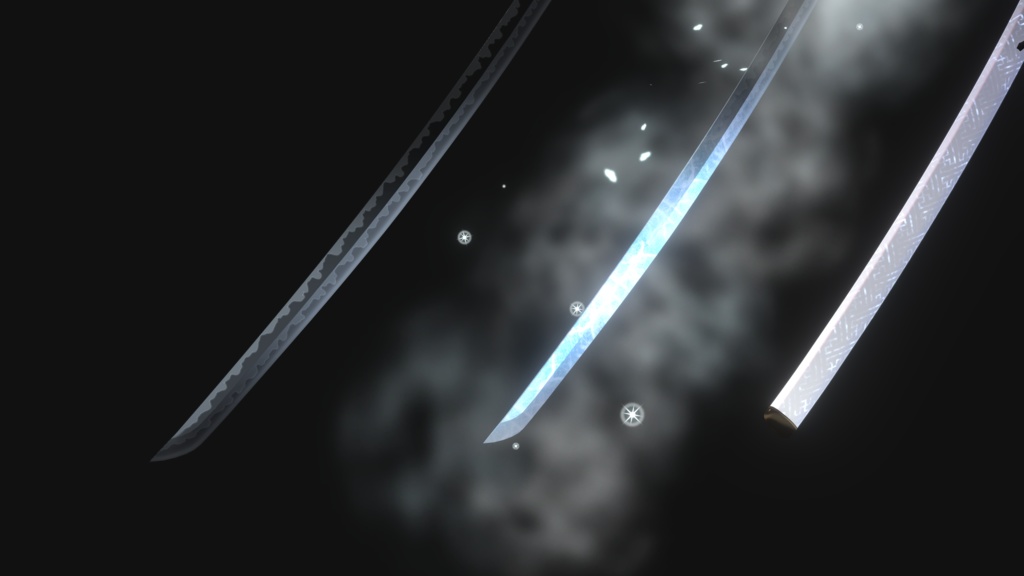 【3Dmodel】冰刃 雪那【ModularAvatarギミック付】/Ice Blade SETSUNA【Effect included】