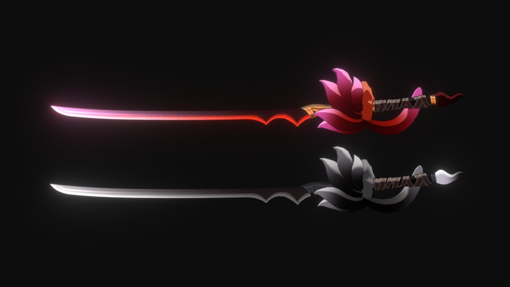 【3Dmodel】妖狐刀 九重【エフェクト付】/FoxyBlade KOKONOE【Effect included】